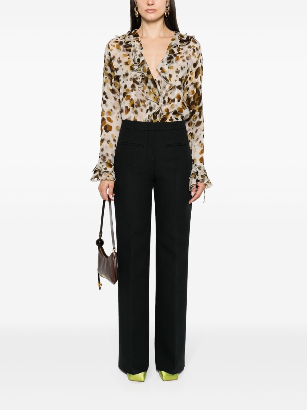 mid-rise tailored trousers - 2