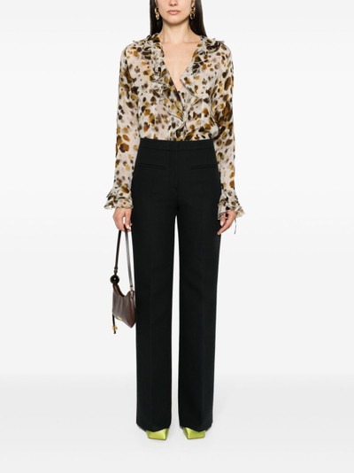 MSGM mid-rise tailored trousers outlook