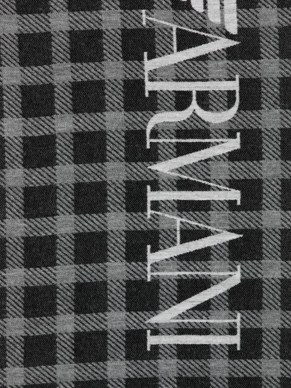 check-pattern logo scarf - 3