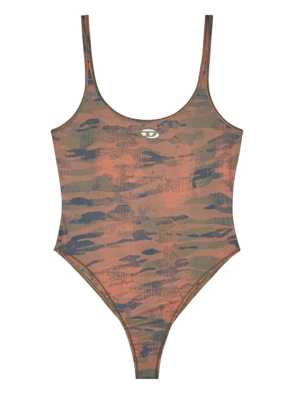 camouflage-print swimsuit - 1