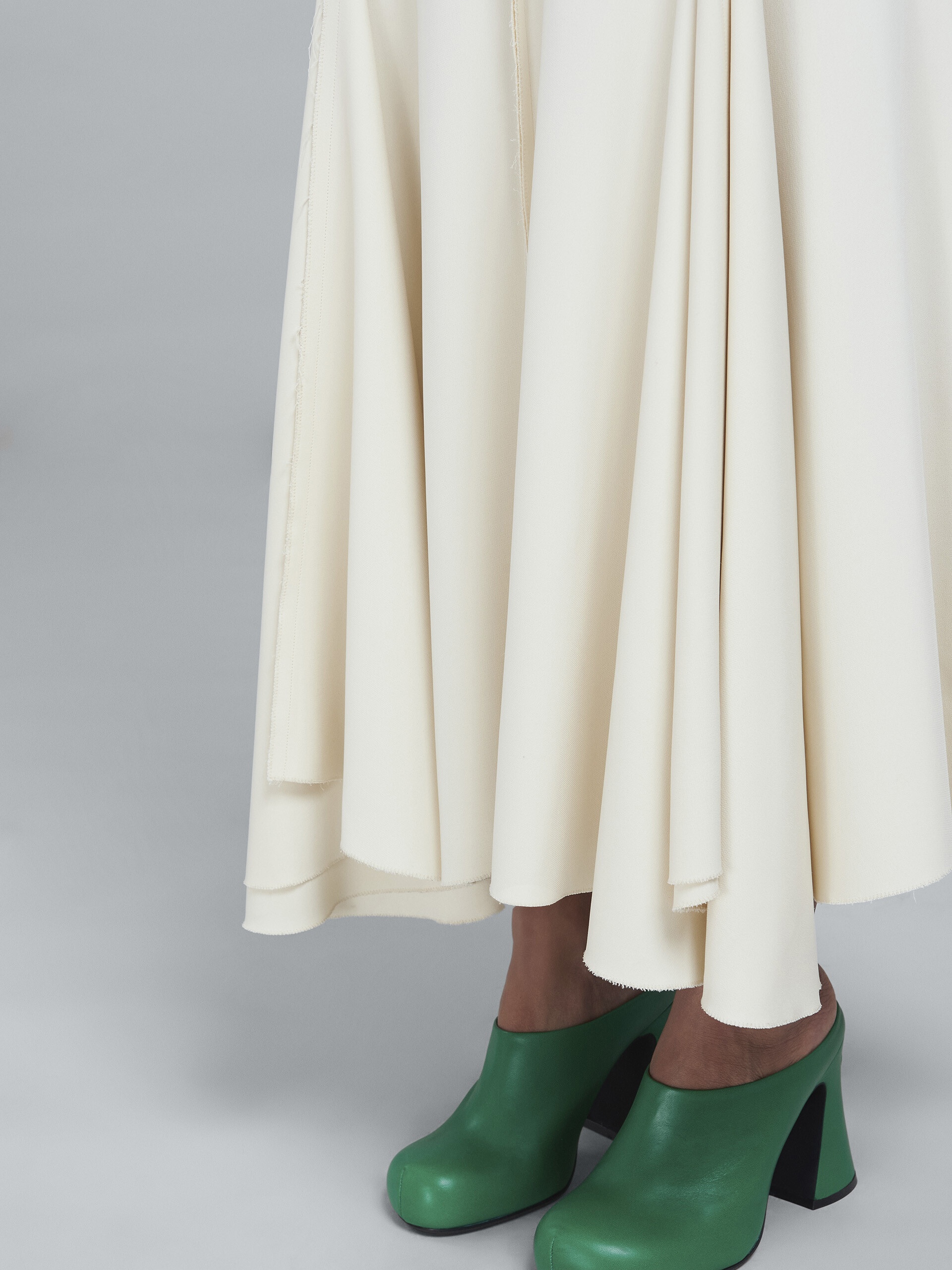 STRETCH CADY LONG SKIRT - 4