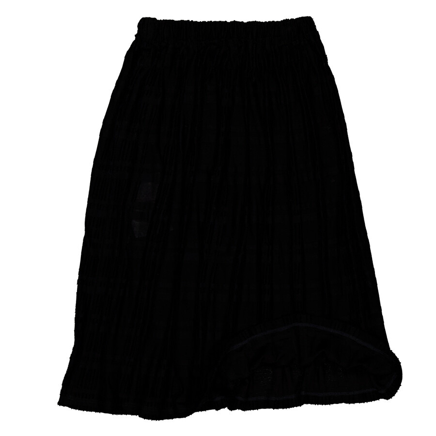 Yohji Yamamoto Intarsia Plaid JQ Gather Skirt, Brand Size 2 (Small) - 6