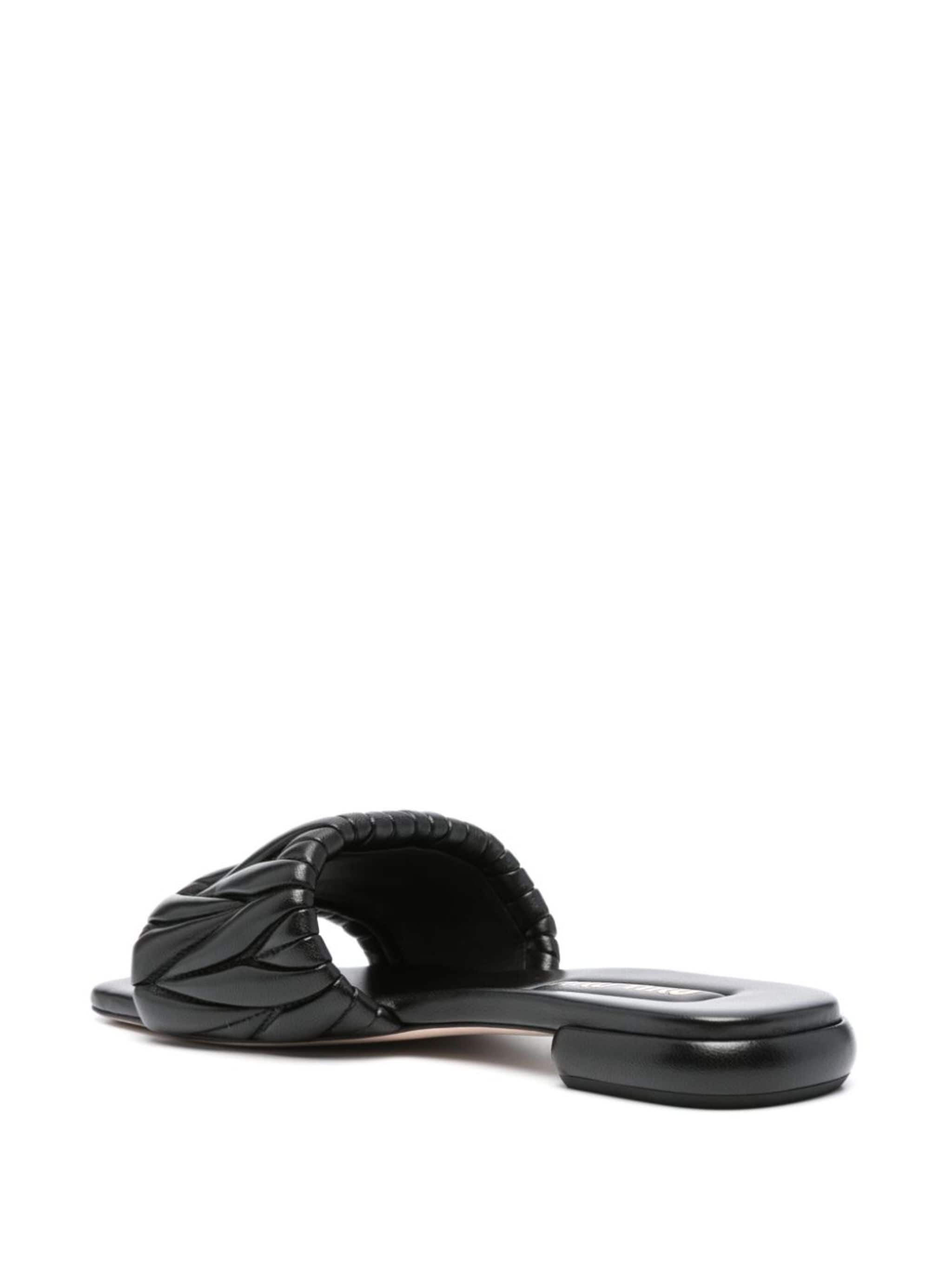matelassé leather sandals - 3