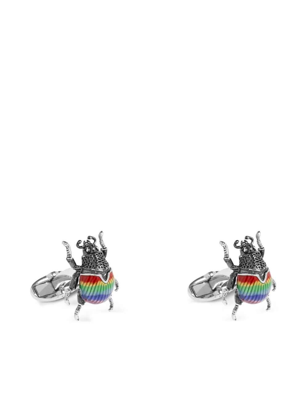 beetle striped cufflinks - 1