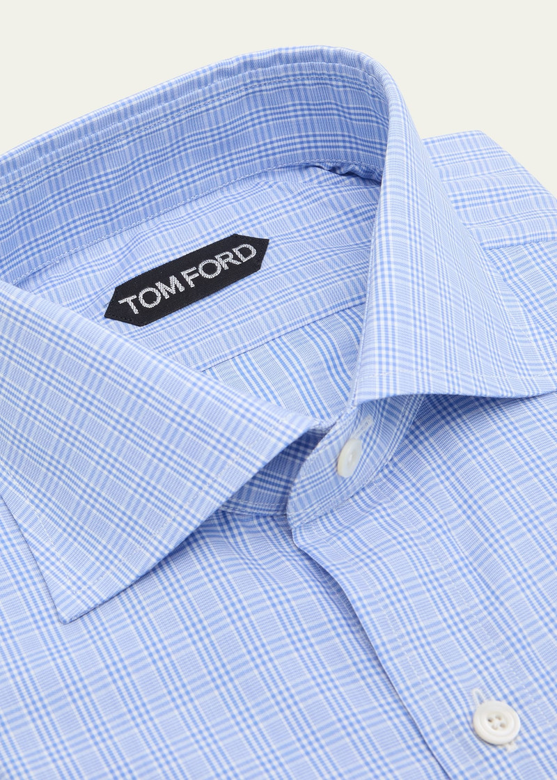 TOM FORD Men's Mini Check Twill Dress Shirt outlook