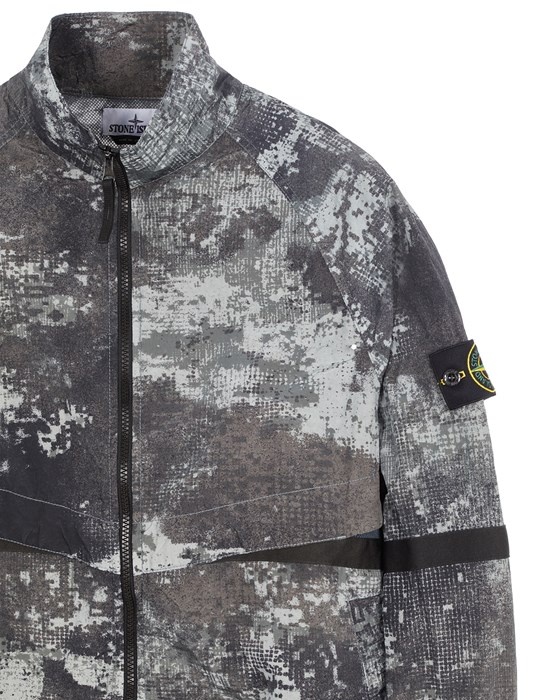 661E1 DISSOLVING GRID CAMO ON ECONYL® REGENERATED NYLON GRAY - 3