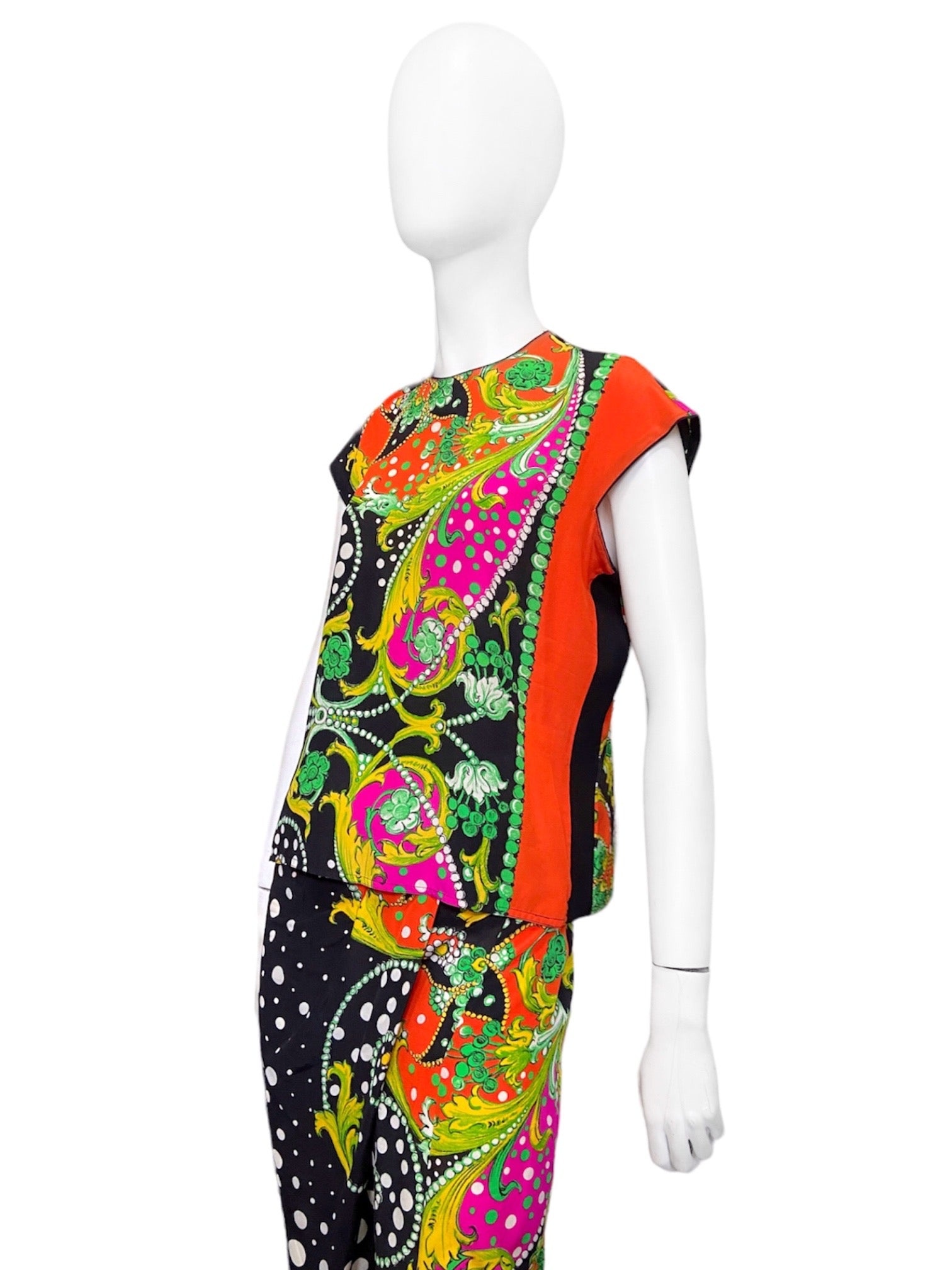 Gianni Versace Spring 1991 Abstract Baroque Draped Sarong Pant Top Ensemble 38 - 2
