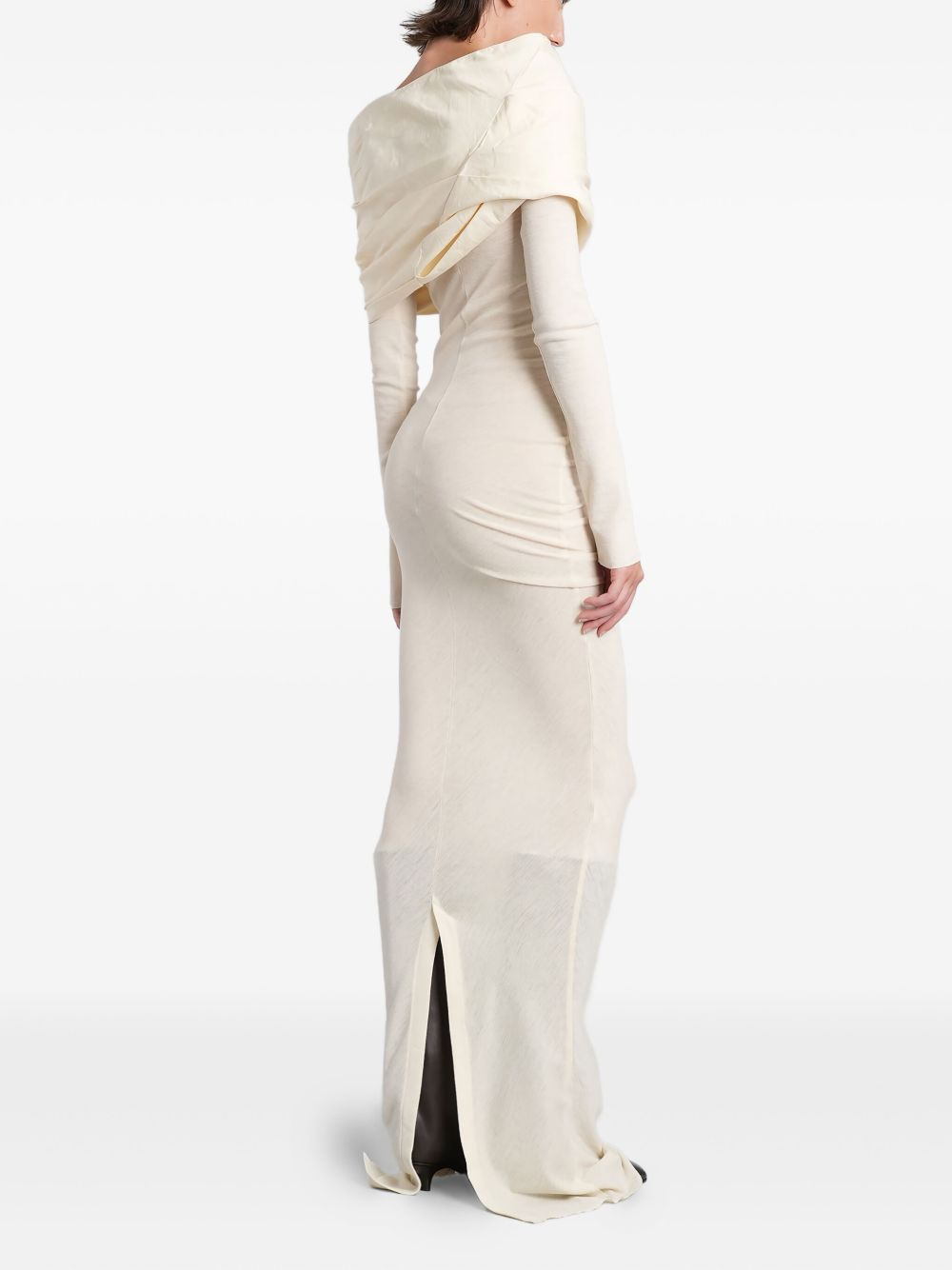 draped cowl-neck maxi dress - 2