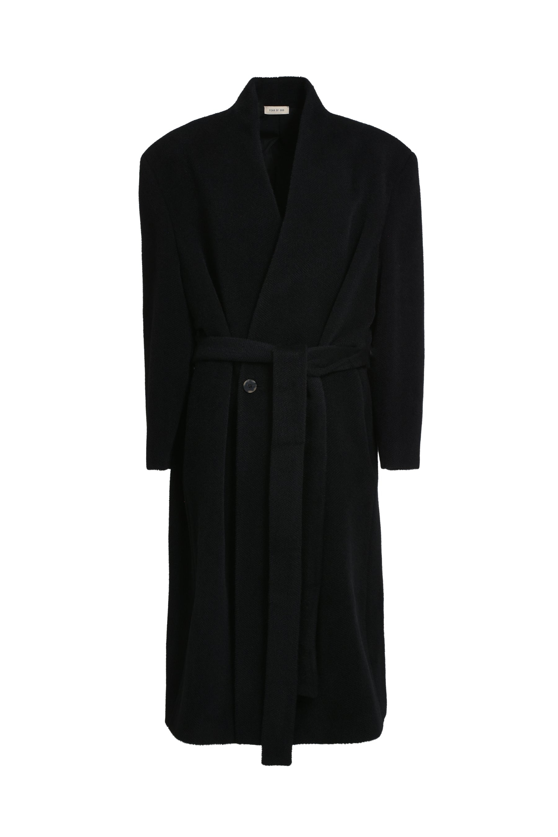 LAPELLESS COAT / BLK - 1