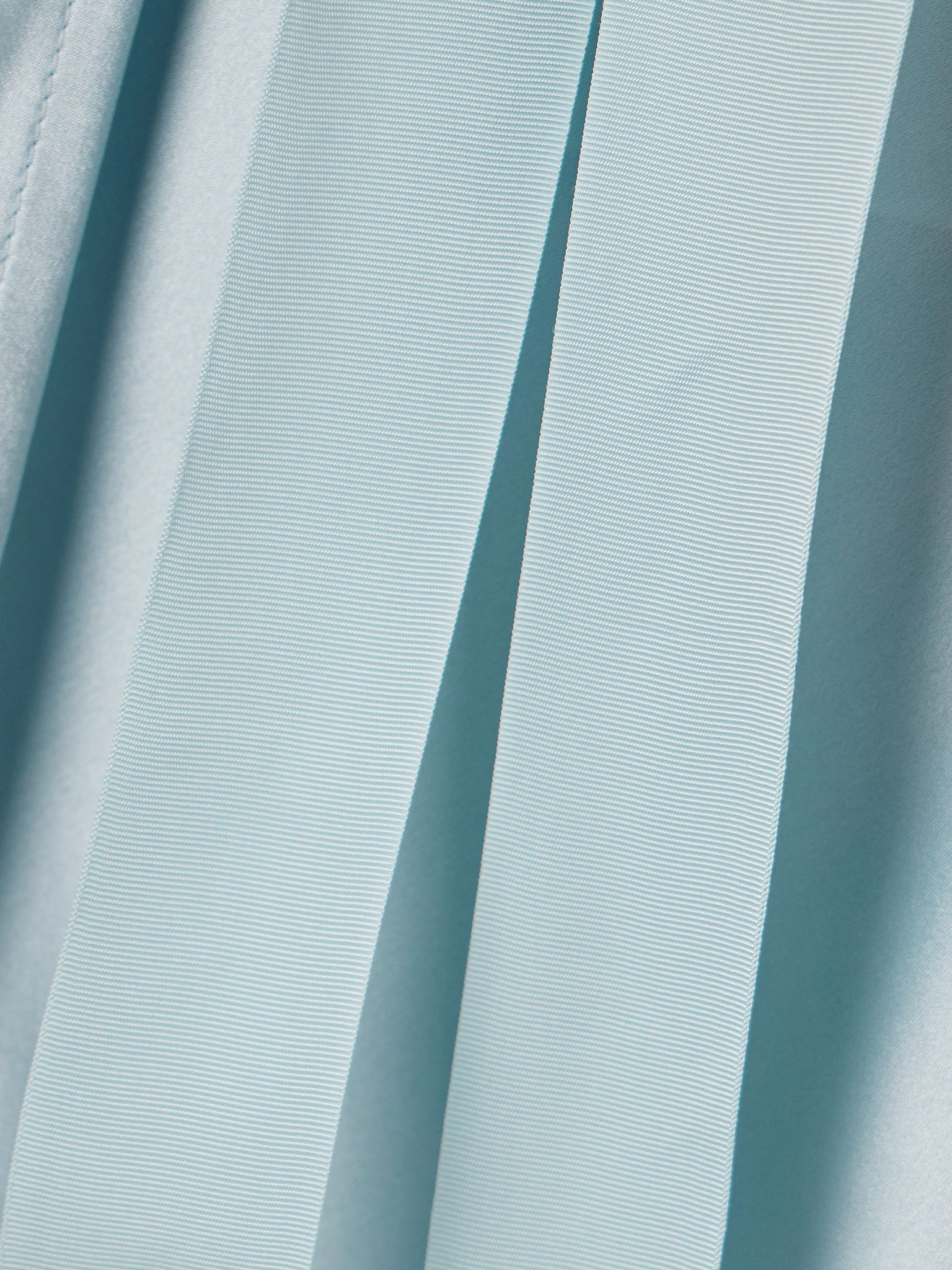 Silk-satin midi wrap skirt Light blue - 4