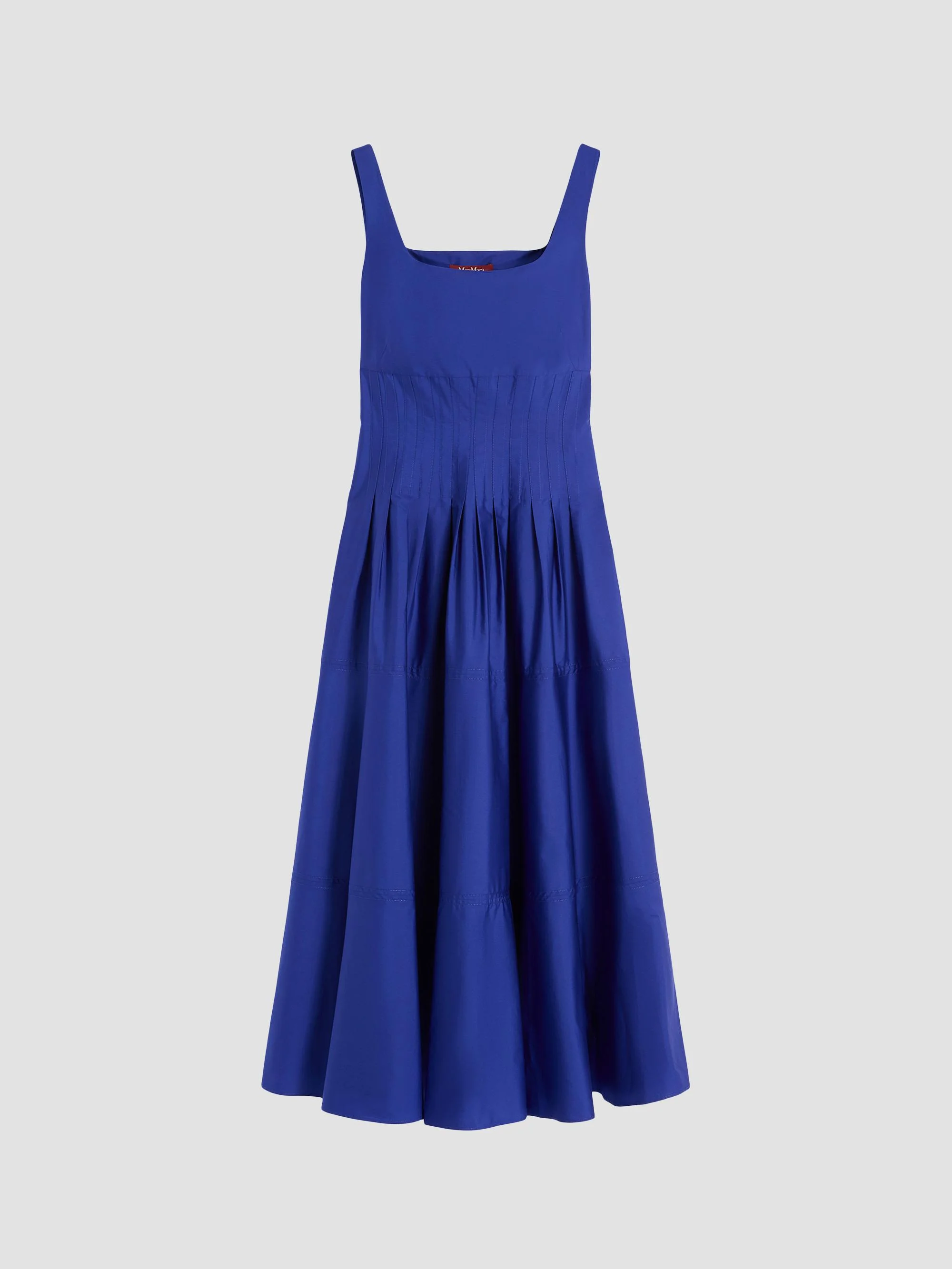 Women's Poplin Full Skirt Dress - Blue - 1