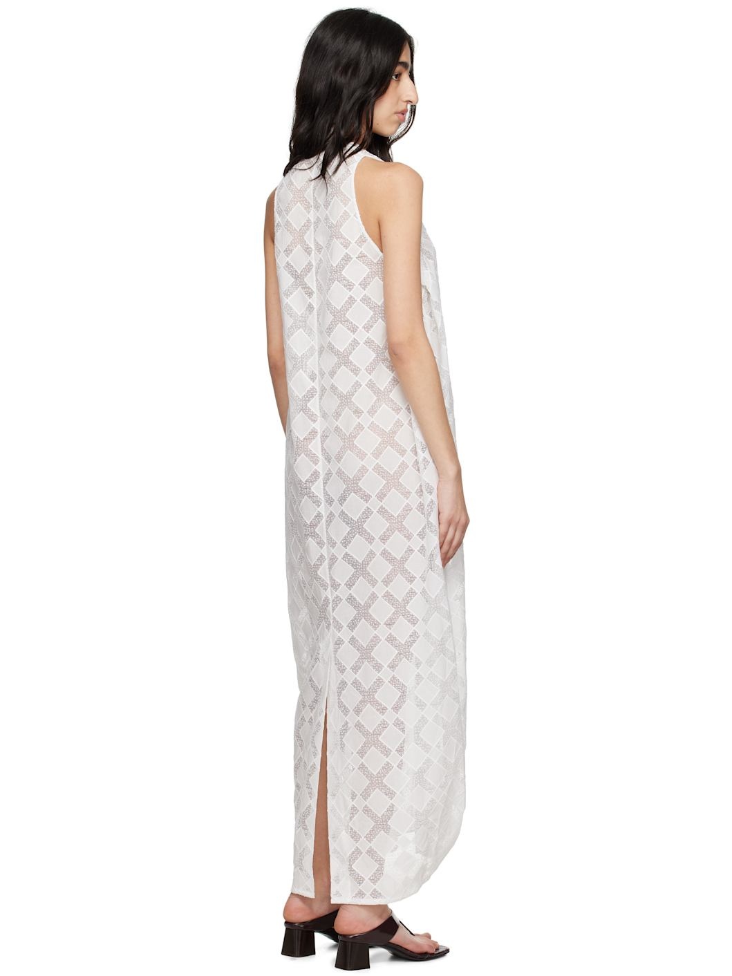 White Agel Midi Dress - 3