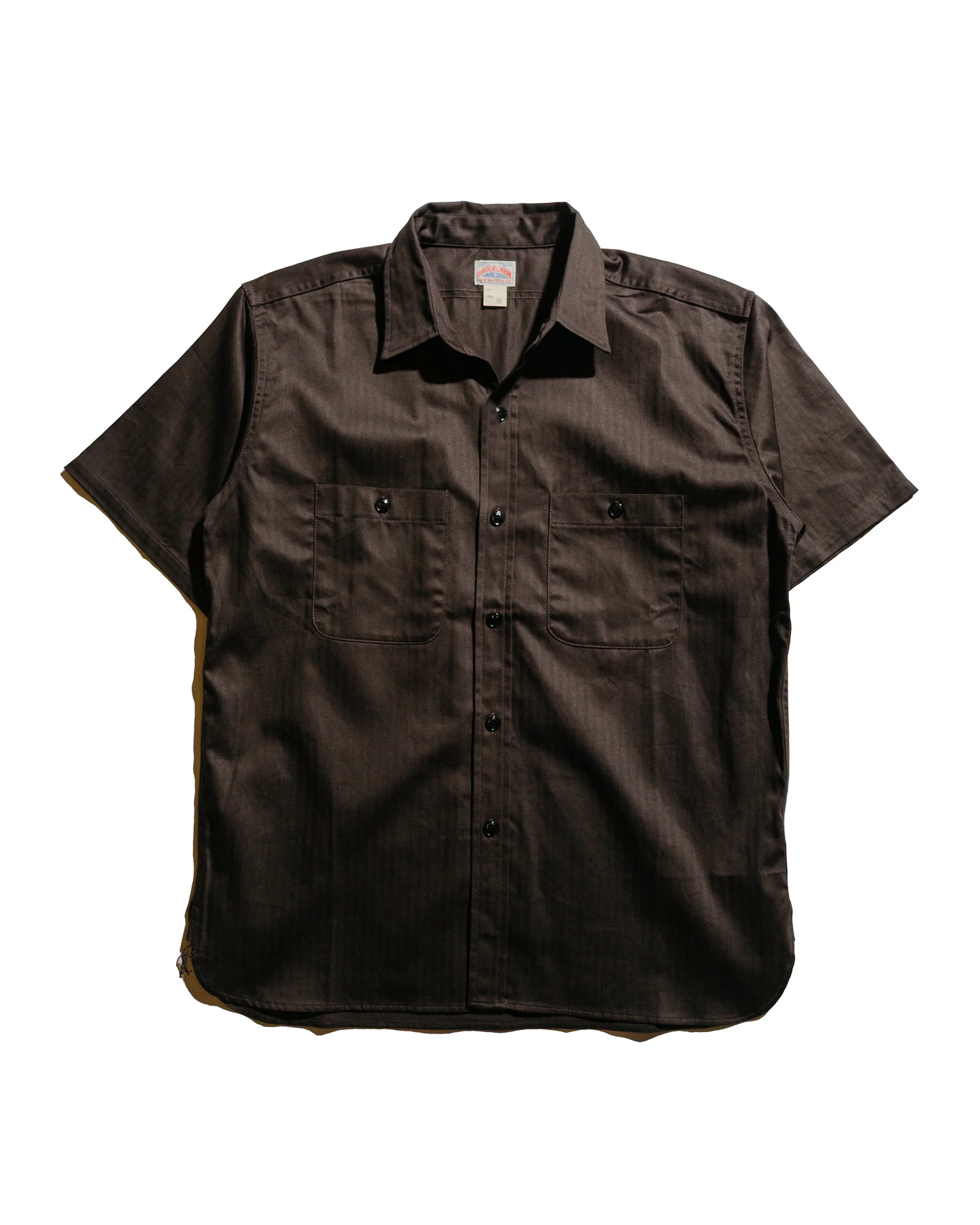 MS25013 8HU HBT Work Shirt S/S Steel - 1