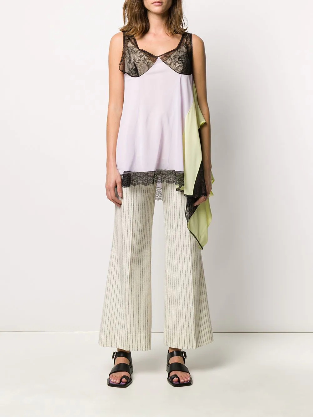 asymmetric panelled vest top - 6