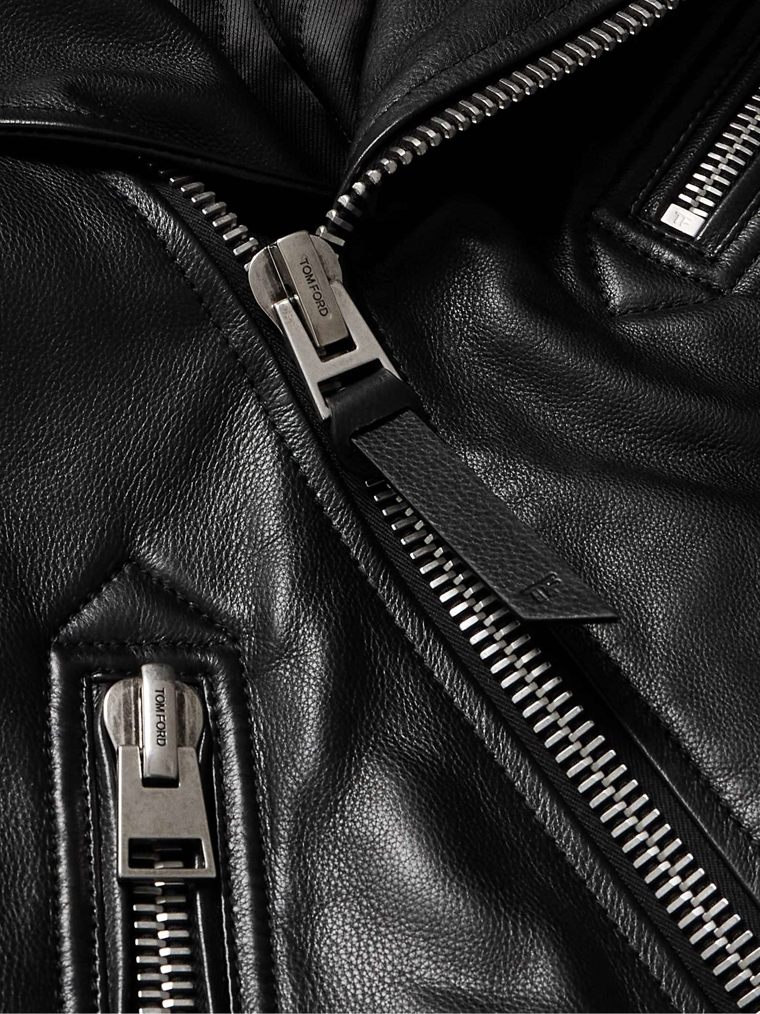 Full-Grain Leather Biker Jacket - 5