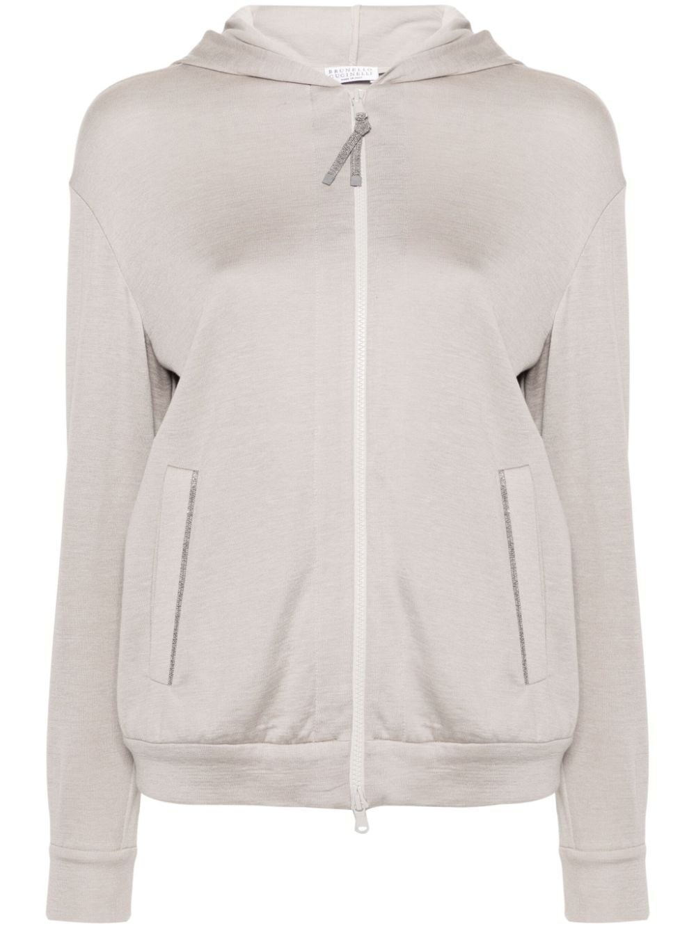 Monili-detail hoodie - 1