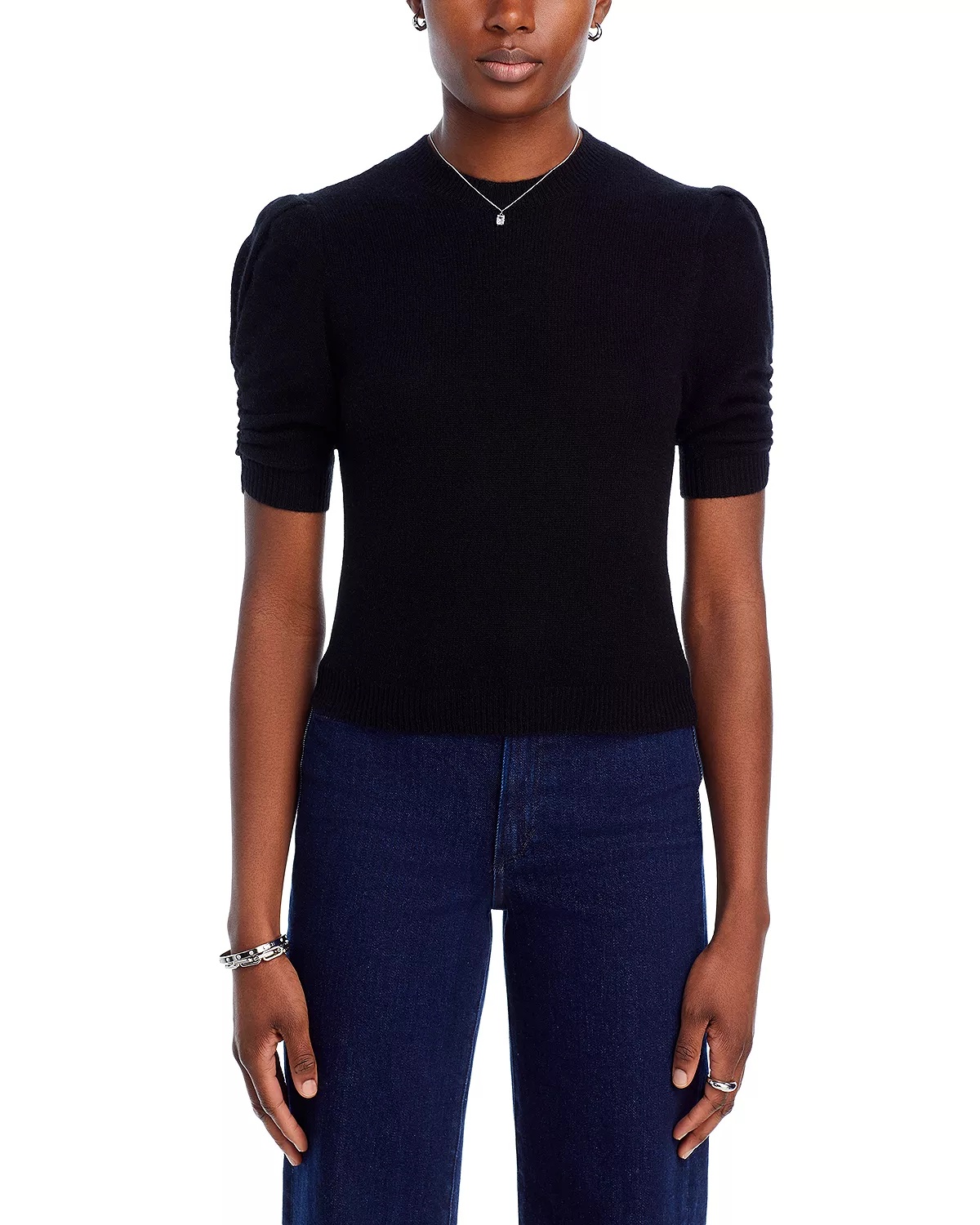 Ruched Puff Sleeve Sweater - 3