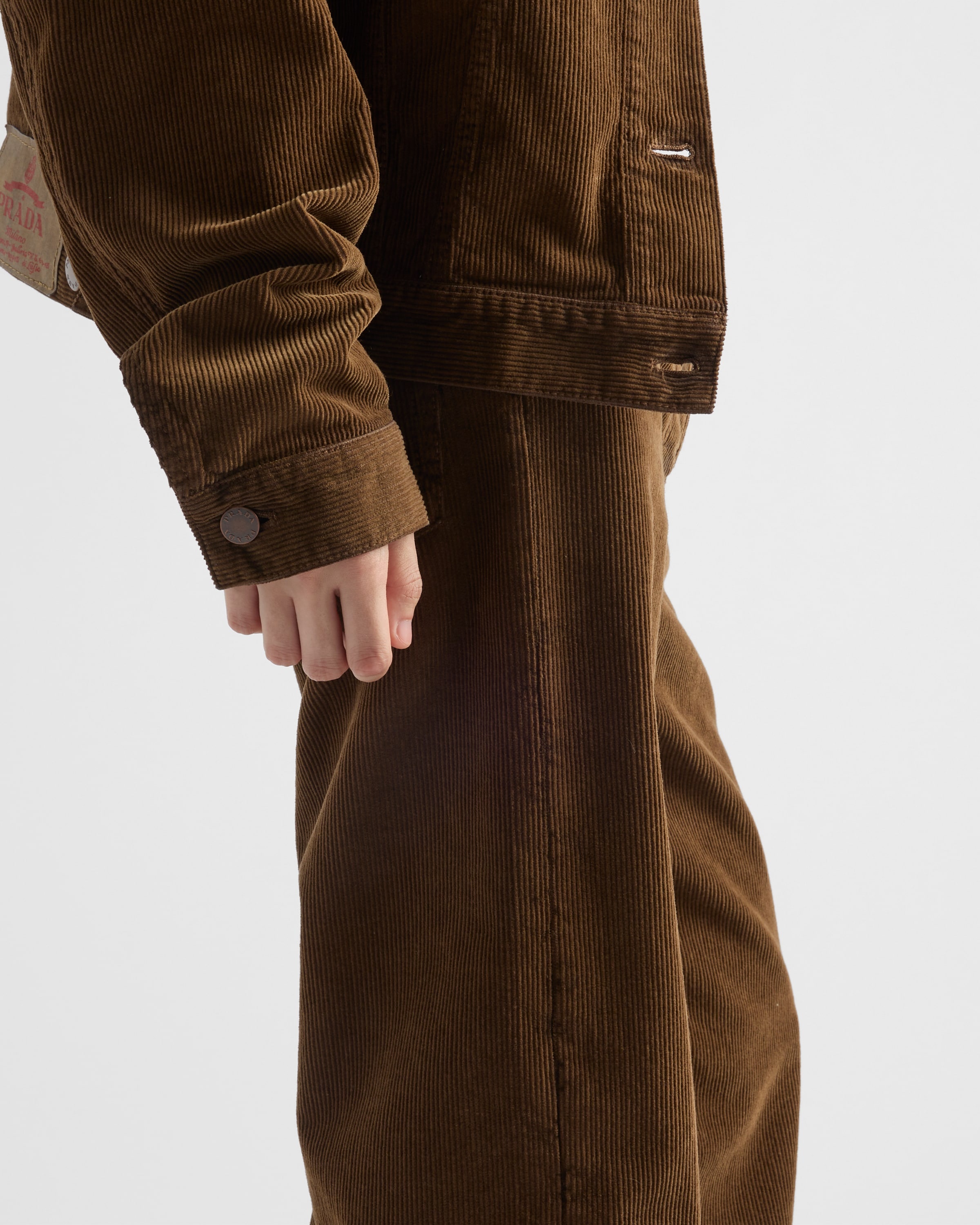 Wide-legged corduroy pants - 6