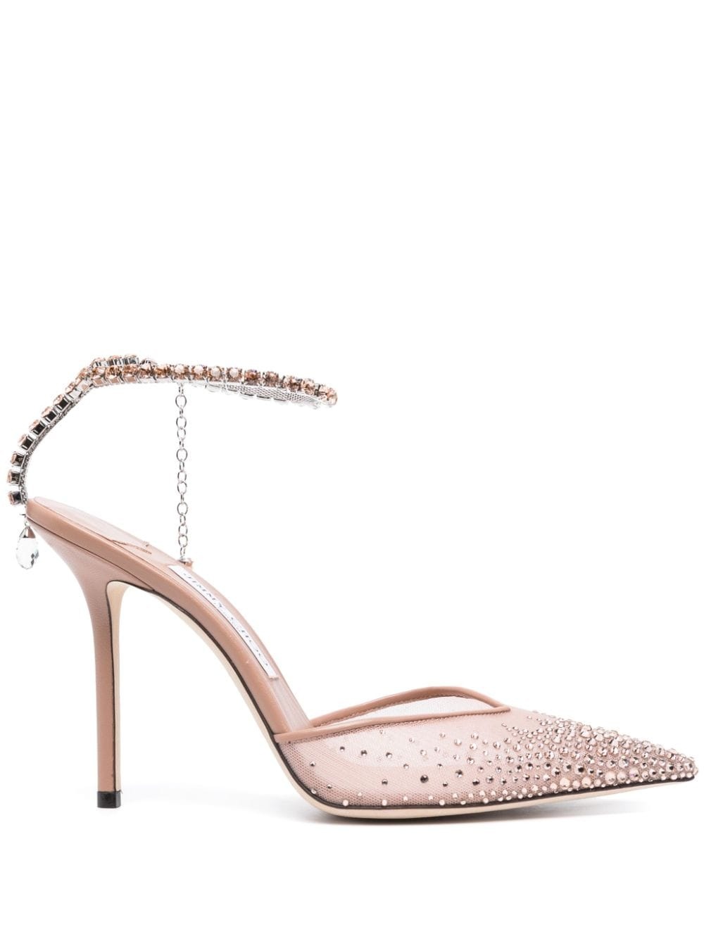 Saeda 100mm crystal-embellished pumps - 1