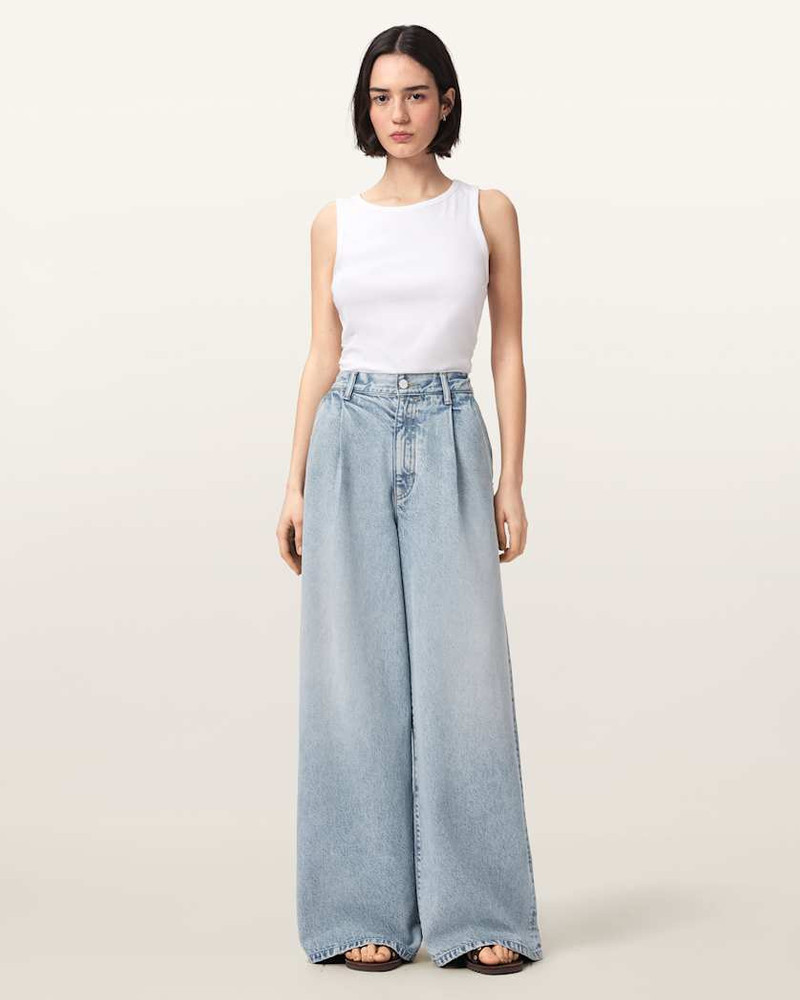 HAZE WIDE LEG PLEATED JEANS 4