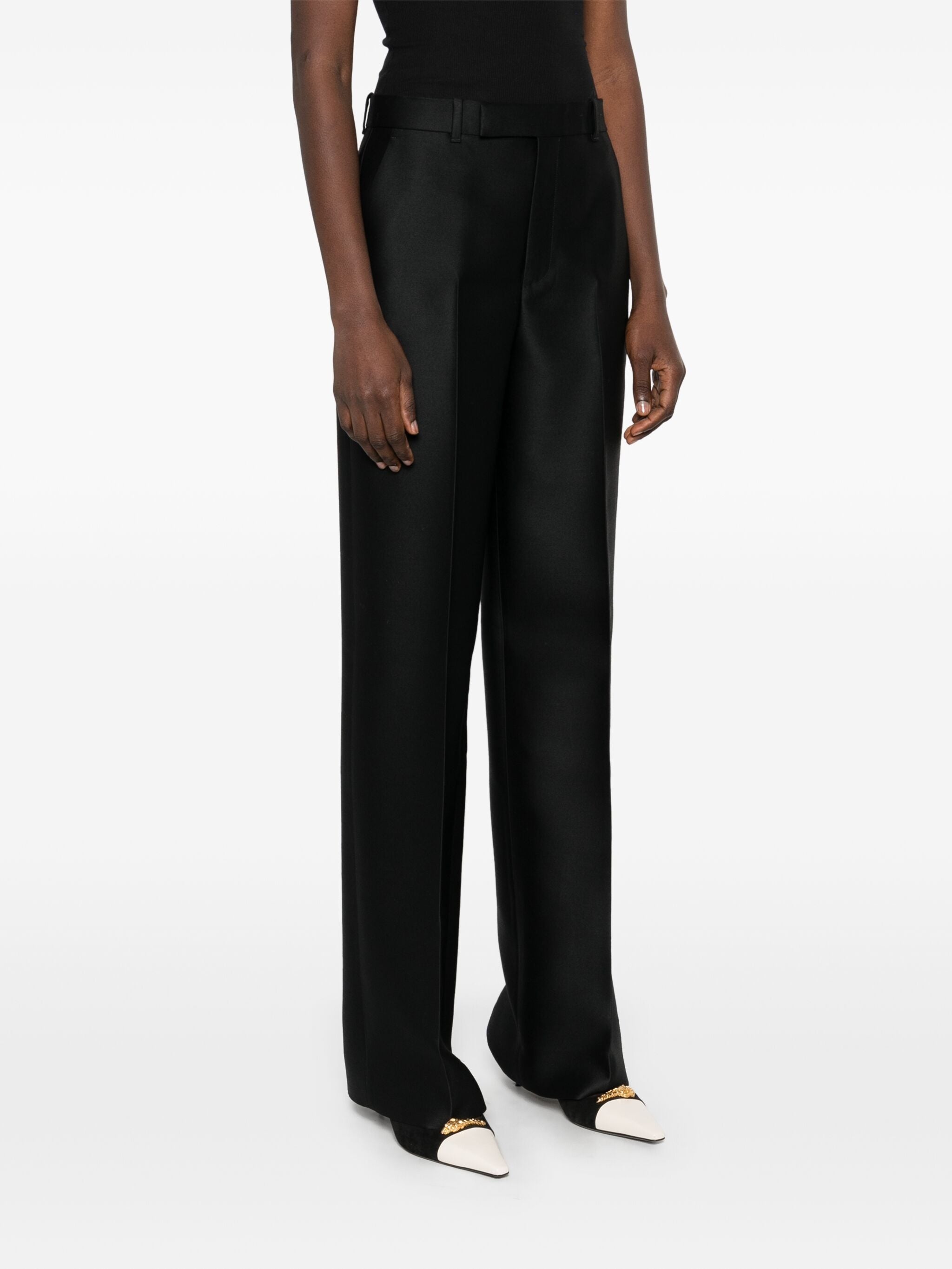 Embroidered Gabardine Trousers - 3