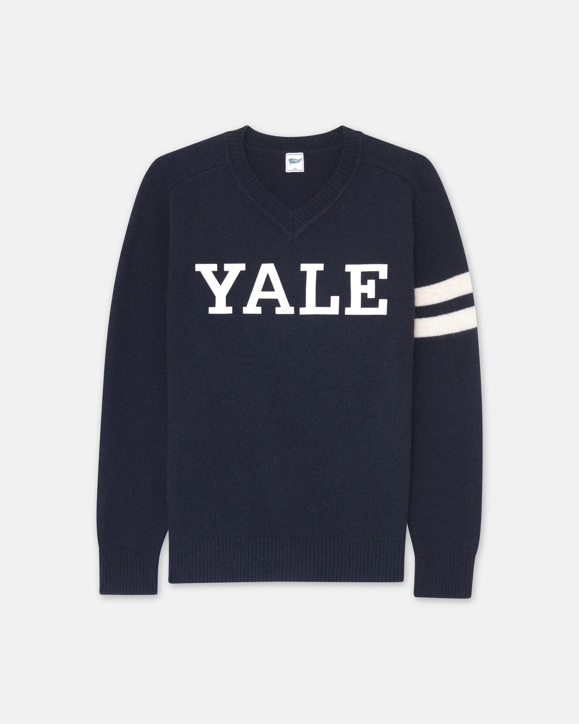 YALE WOOL VARSITY V-NECK SWEATER - 1