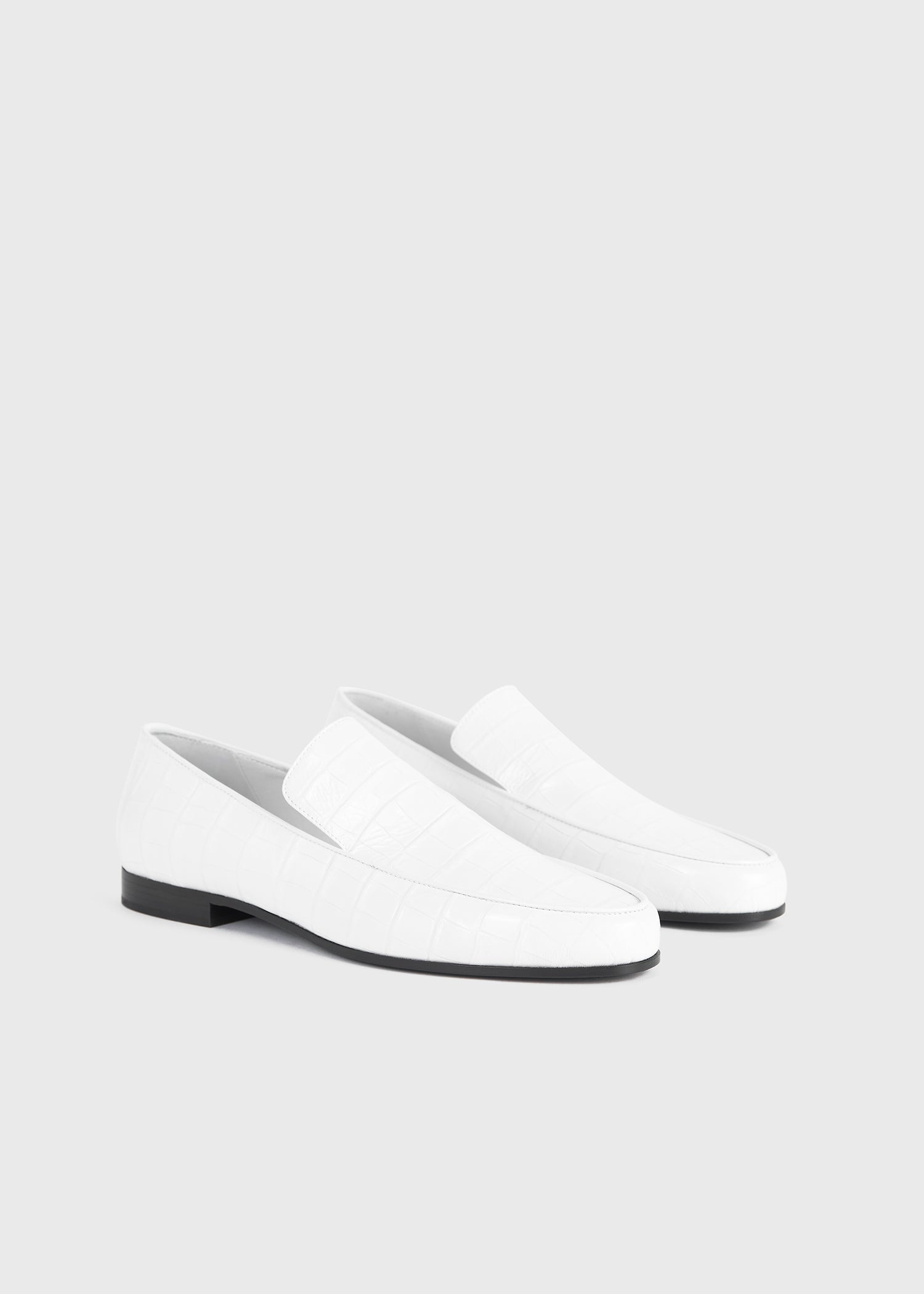 The croco oval loafer white - 7