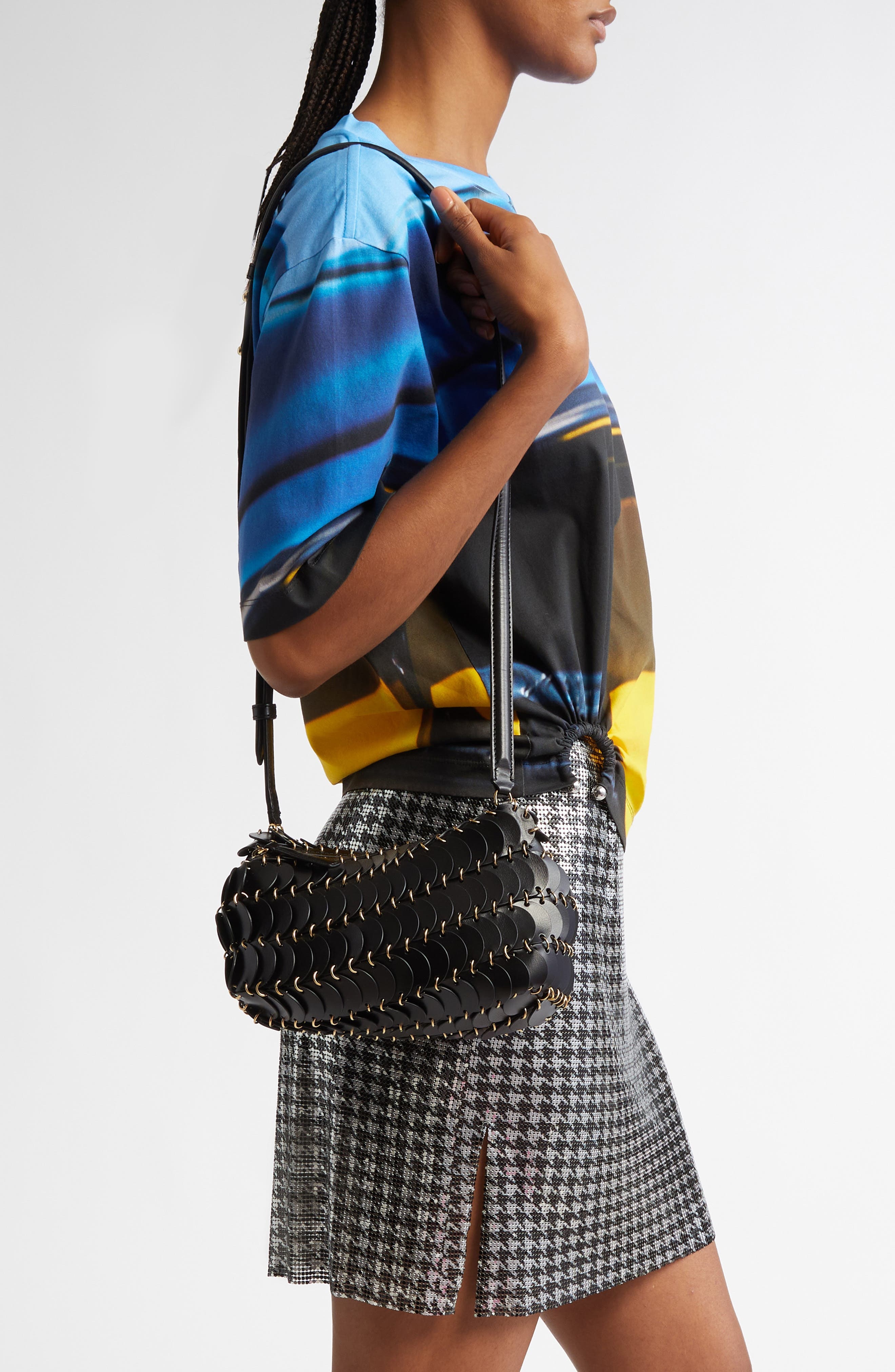 Rabanne Sac Leather Shoulder Bag in Black at Nordstrom - 3