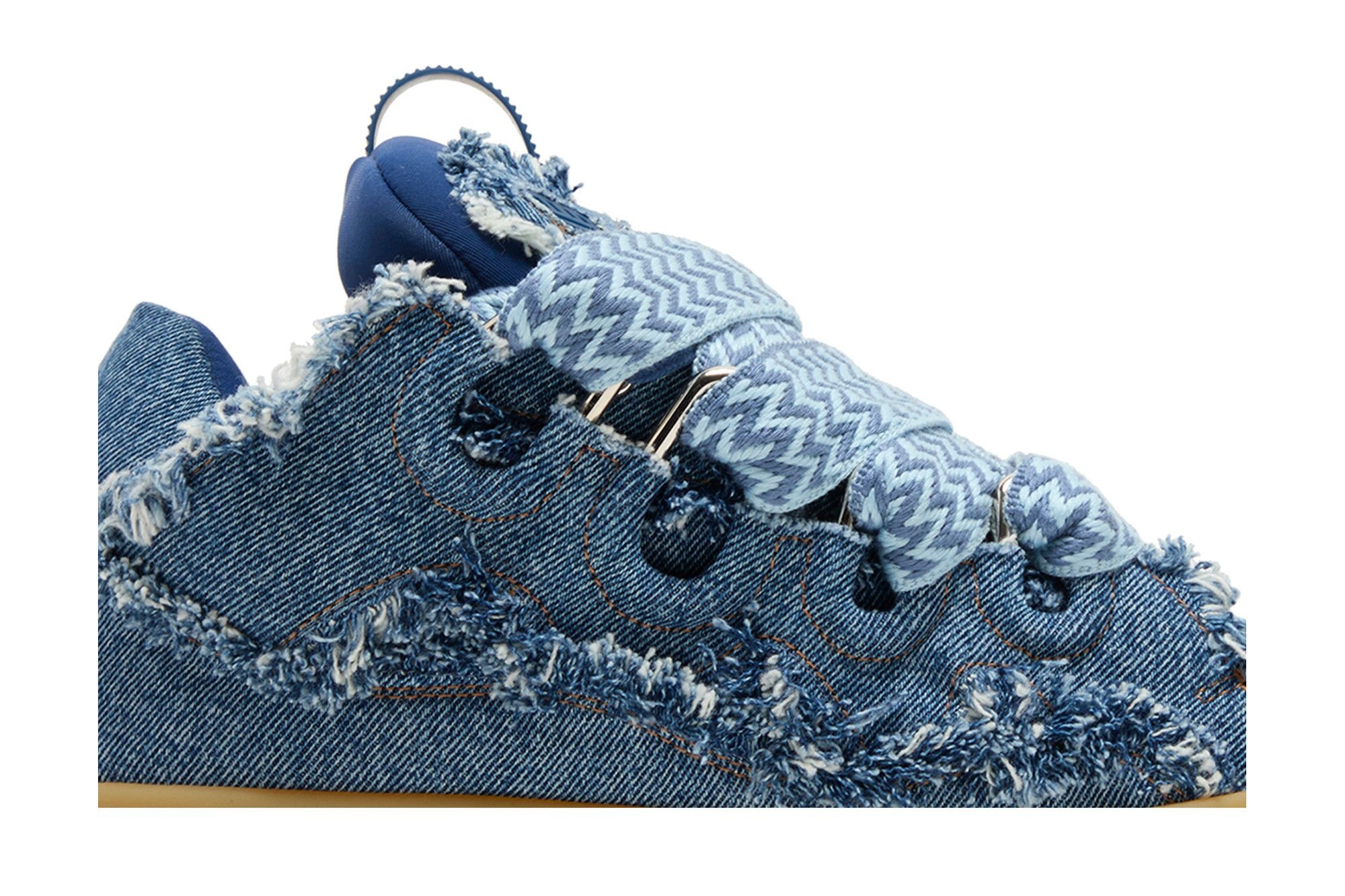 Lanvin Curb Sneakers 'Frayed Denim' - 2