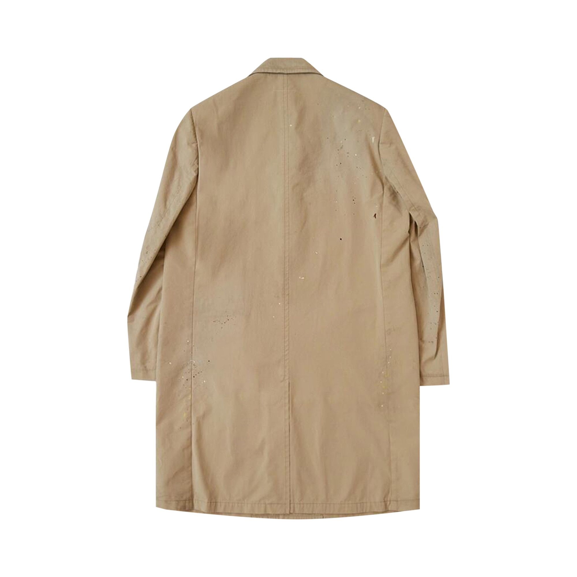 MM6 Maison Margiela Paint Splatter Trench Coat 'Natural' - 2