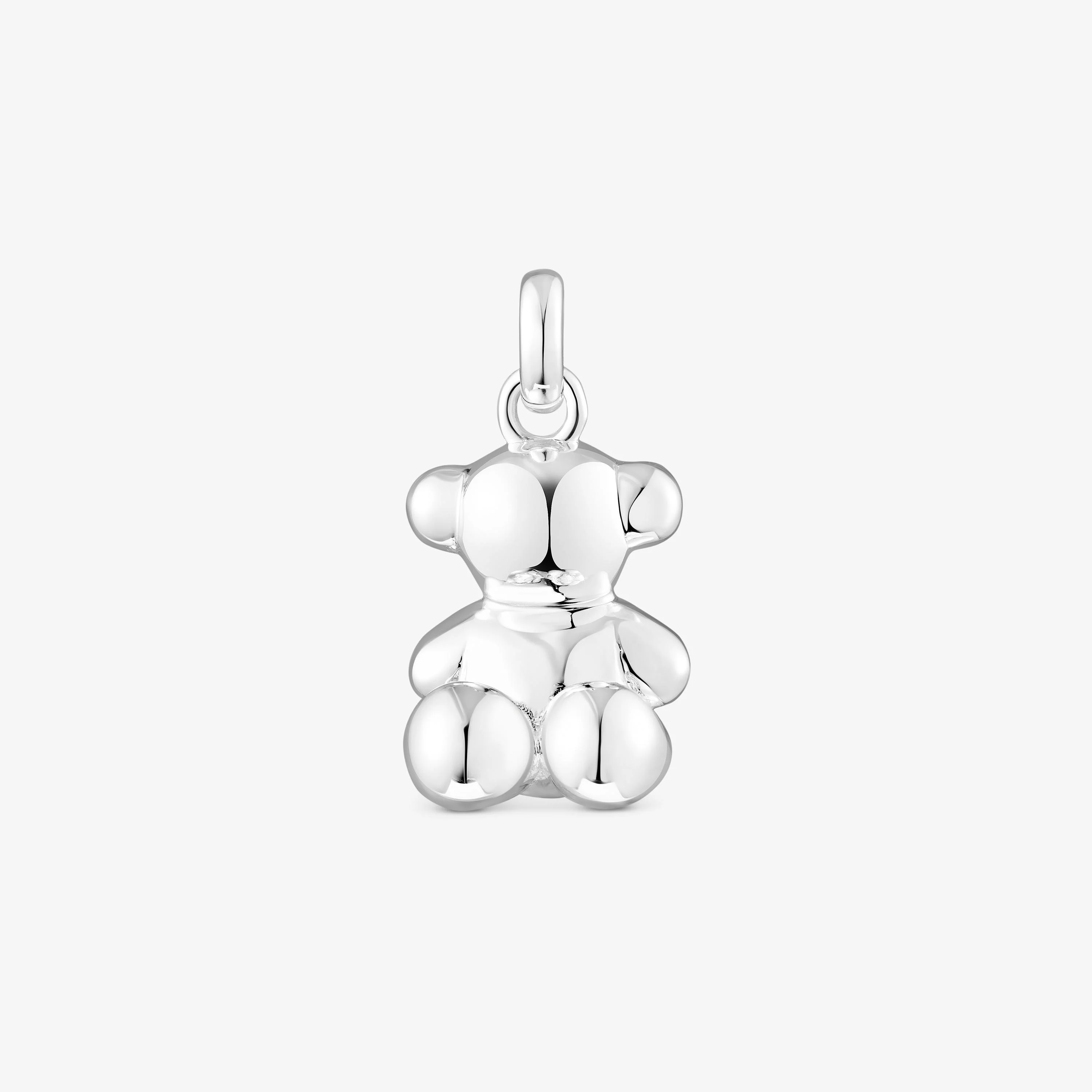 Medium silver Bold Bear pendant - 1
