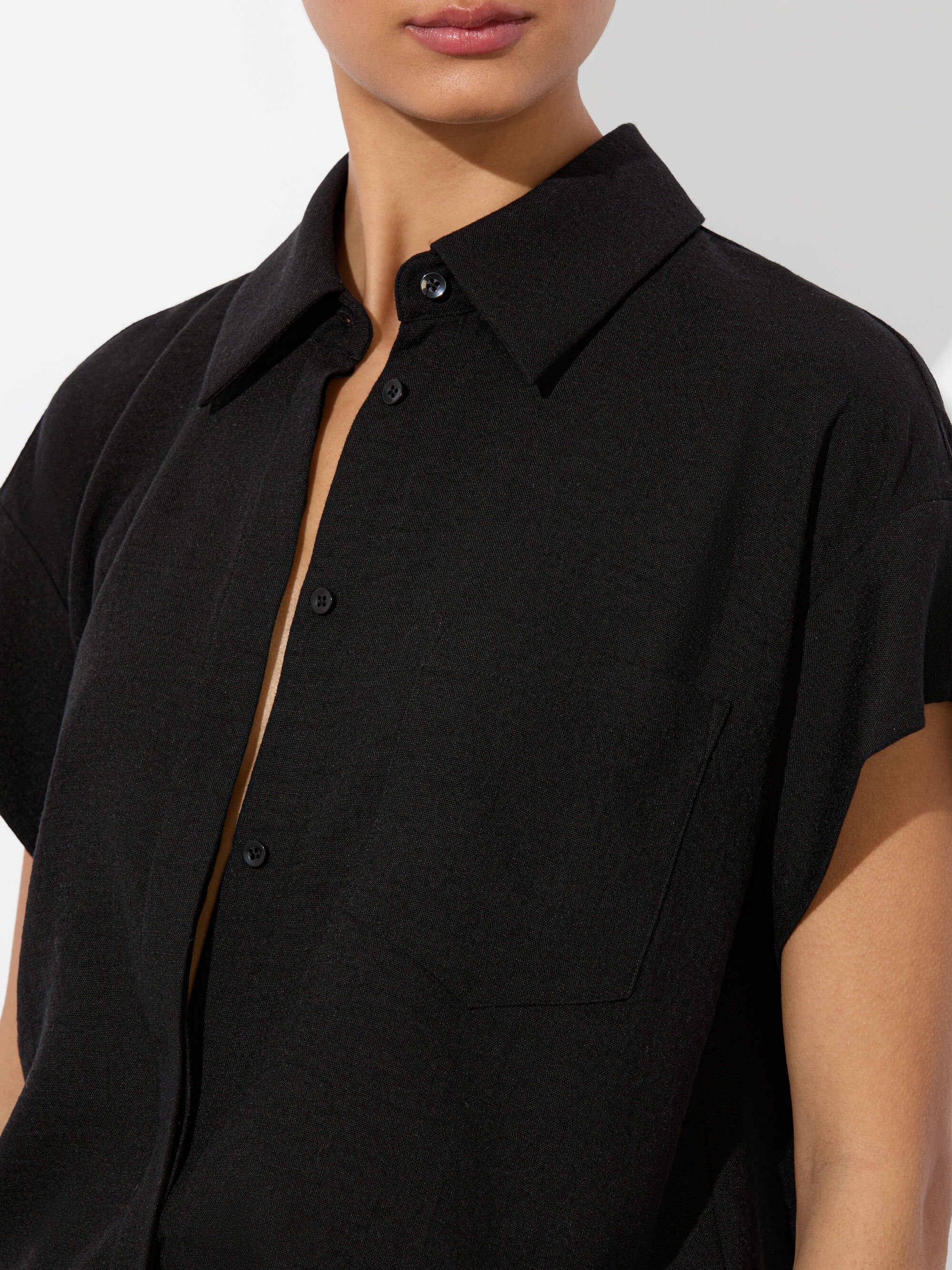 FINELY SHORT SLEEVE BUTTON DOWN - 4