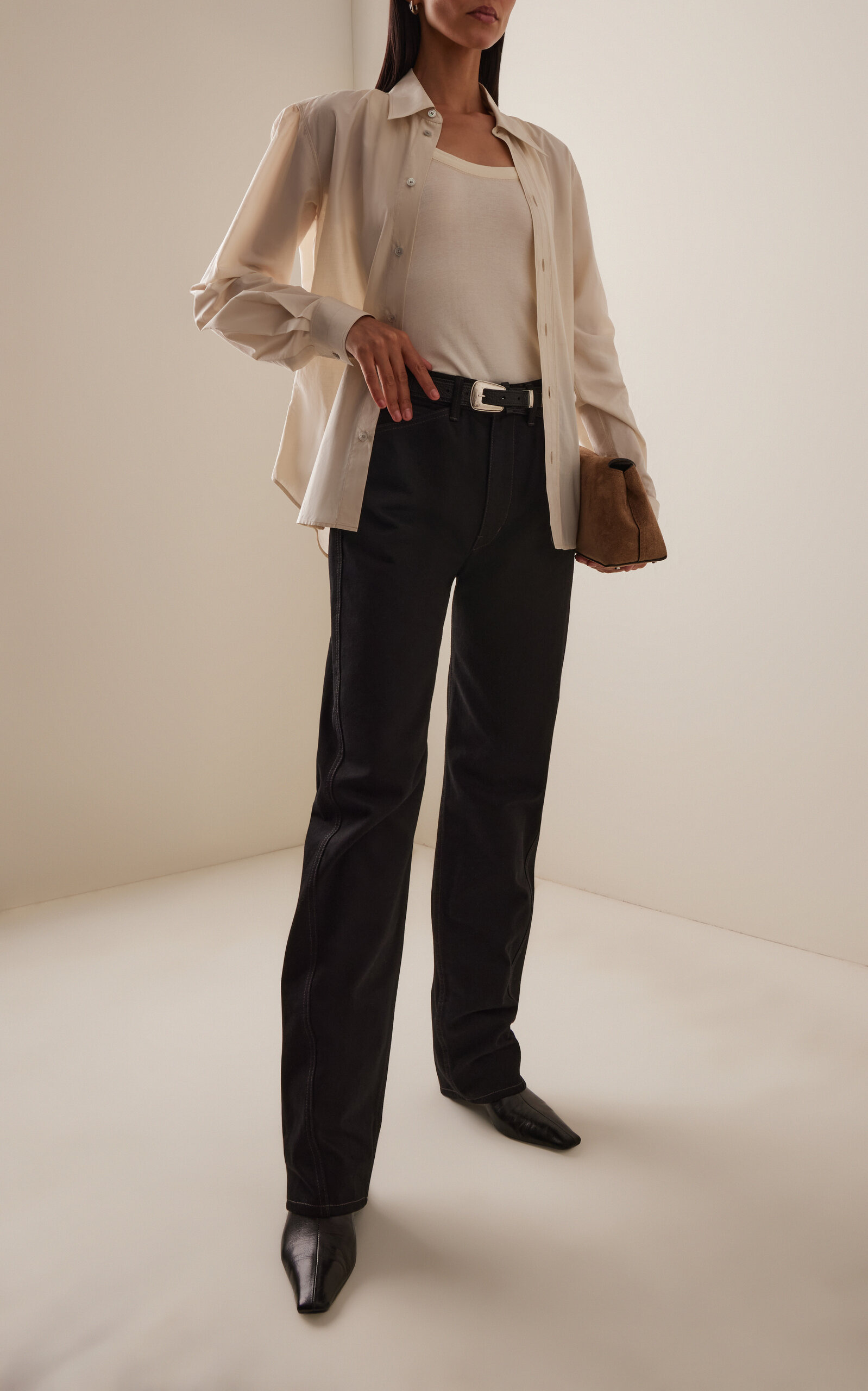 Twisted Cotton Pants black - 2