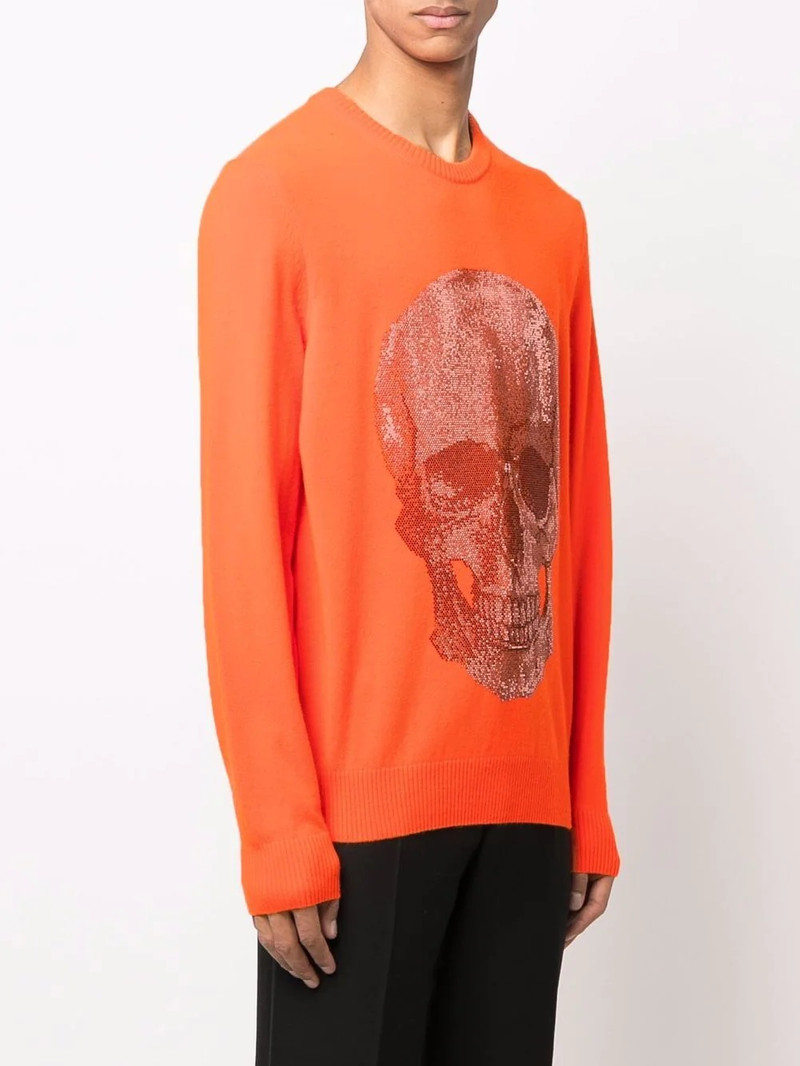 Skull print crewneck sweater 3