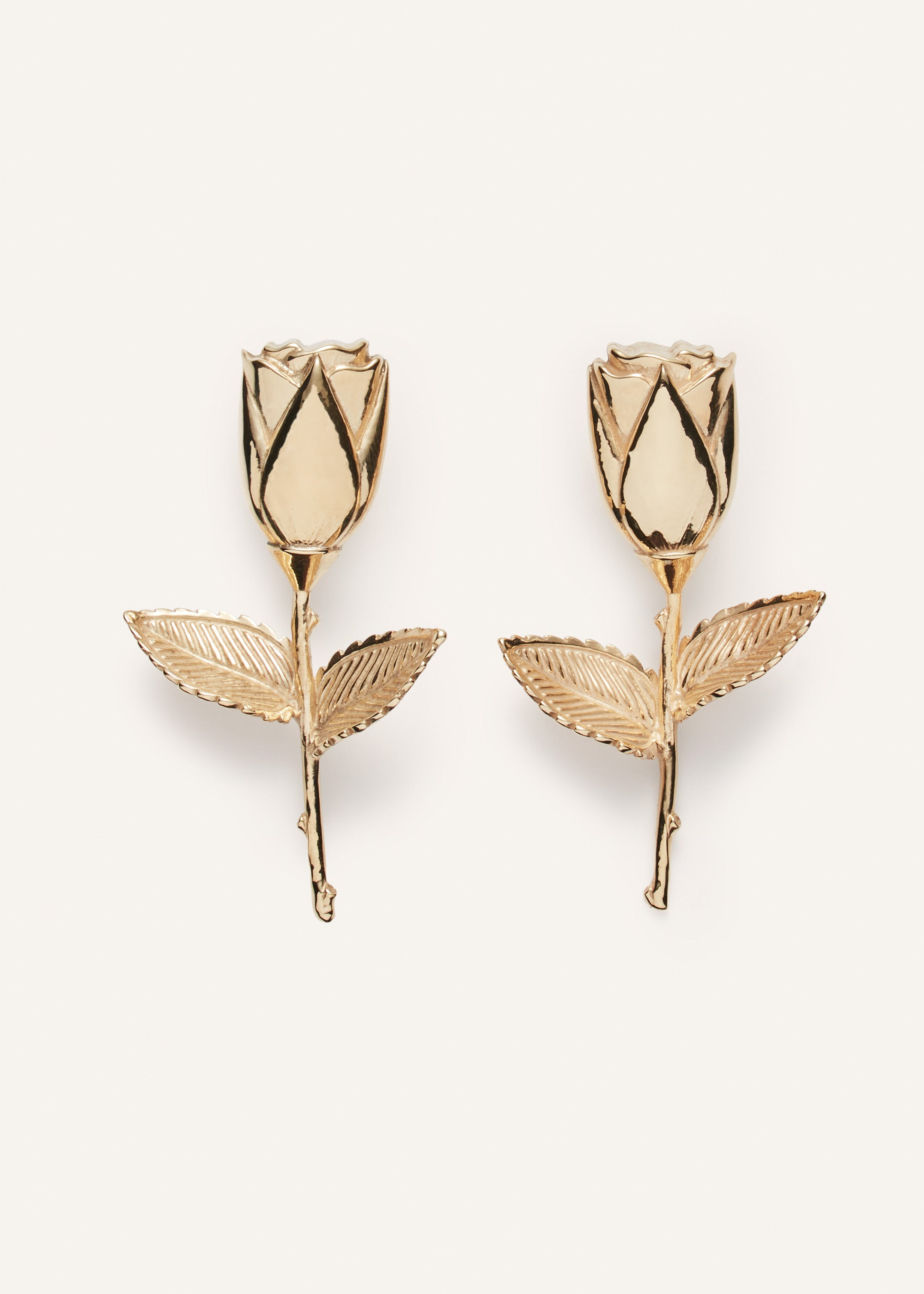 Rosebud earrings in gold - 1