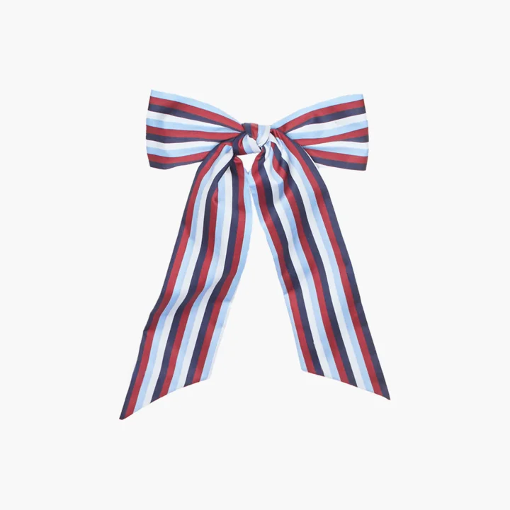 The Belle Bow - Firecracker Stripe - 1