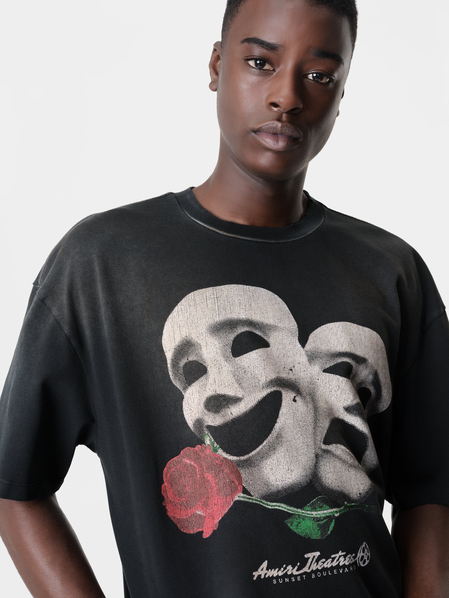 AMIRI THEATRE MASKS OVERSIZED TEE | REVERSIBLE