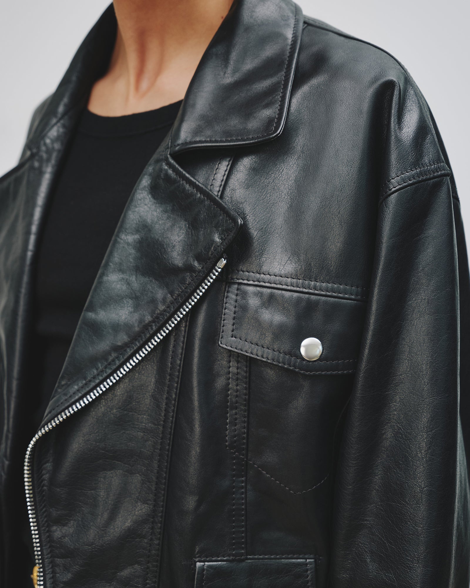 LENNY LEATHER BIKER JACKET - 4