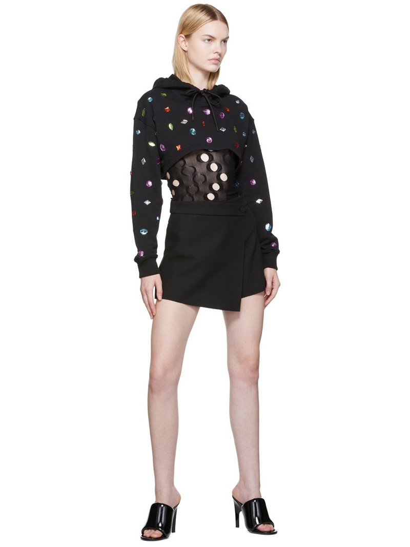 MSGM Black Polyester Skort outlook