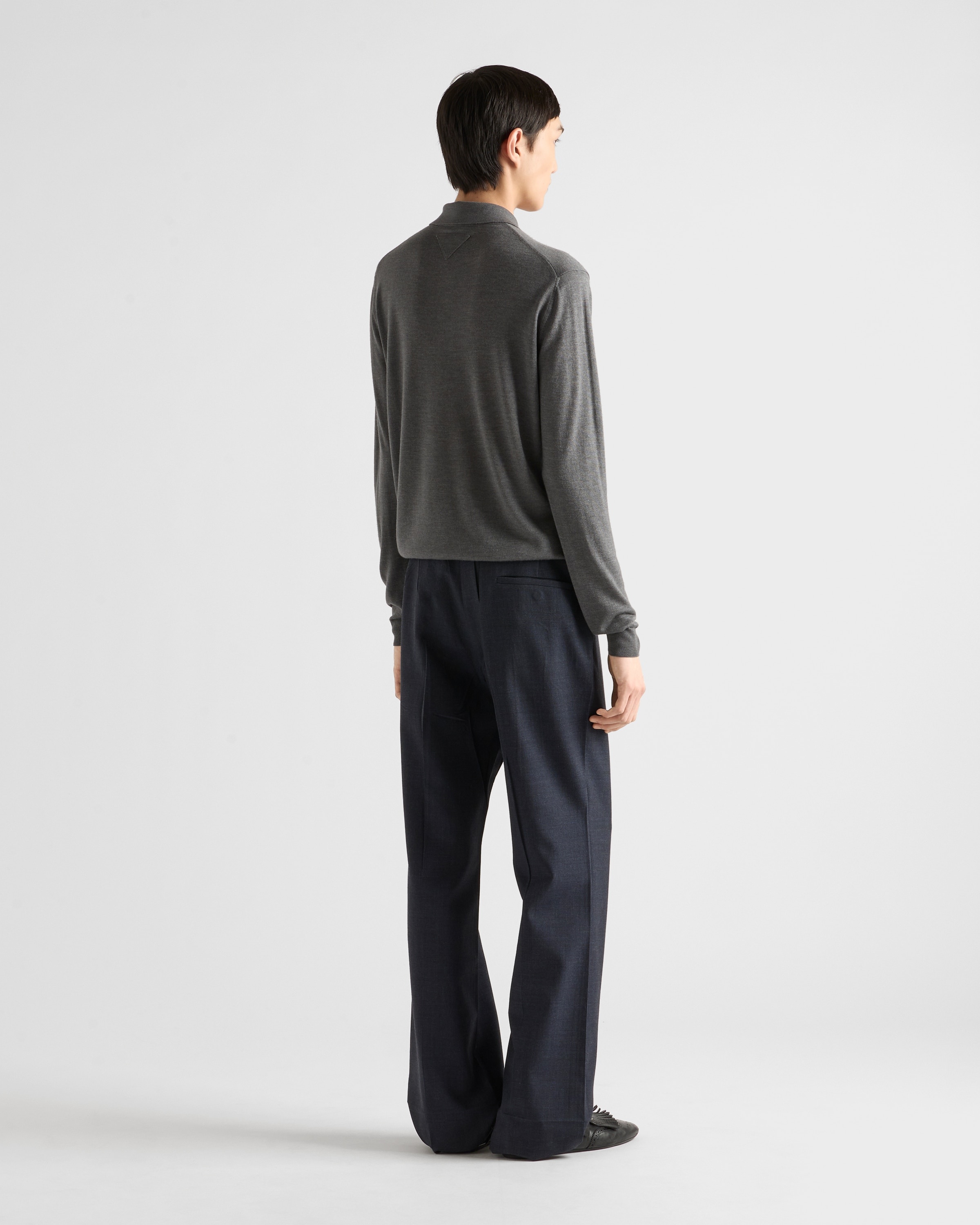 Cashmere and silk polo shirt - 5