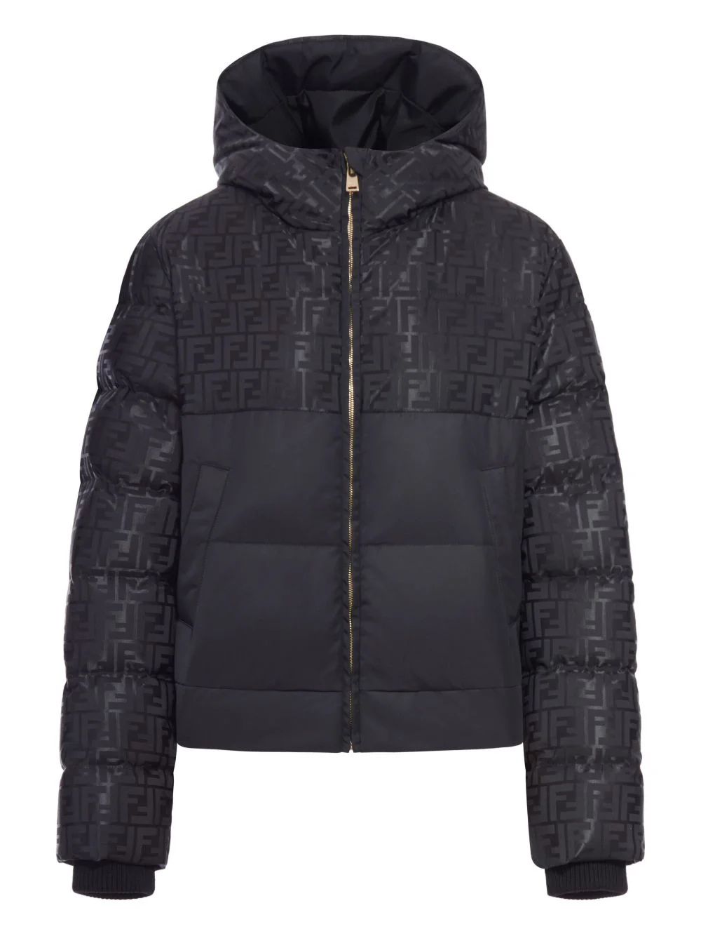 FF-motif hooded jacket - 1