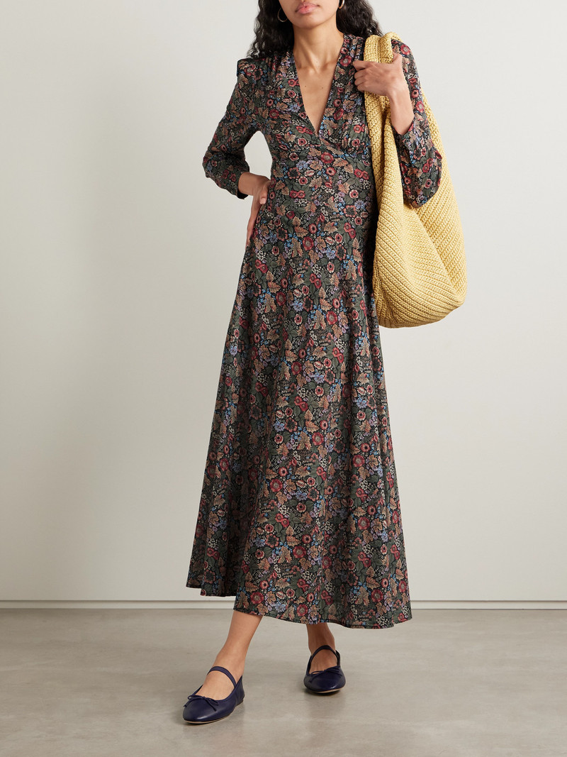 DÔEN Charleston Floral-print Organic Cotton-voile Midi Dress outlook