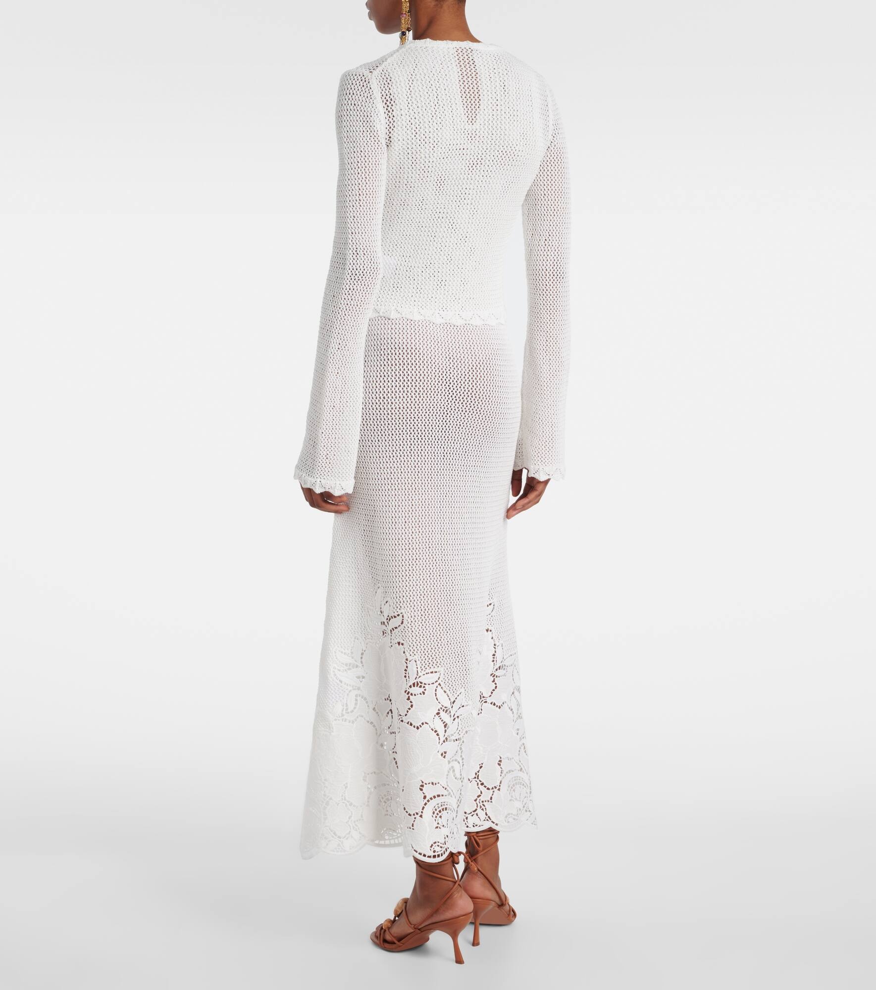 Embroidered cotton cardigan - 3