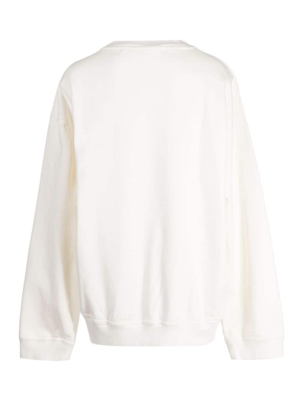 ruched-detail cotton sweatshirt - 2