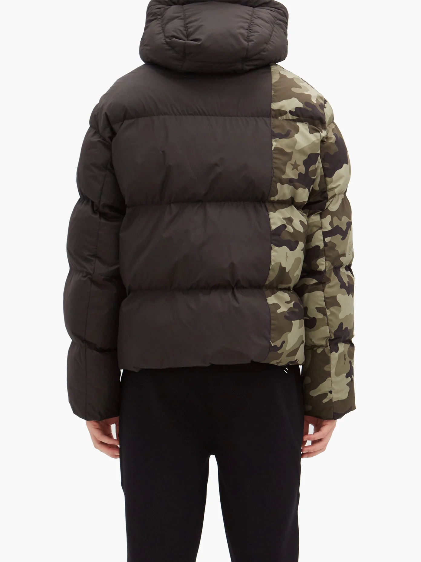 Camouflage-panelled padded jacket - 5