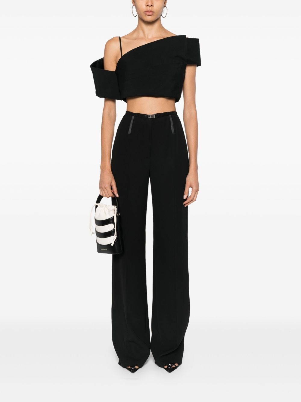 deconstructed-asymmetric crop top - 2