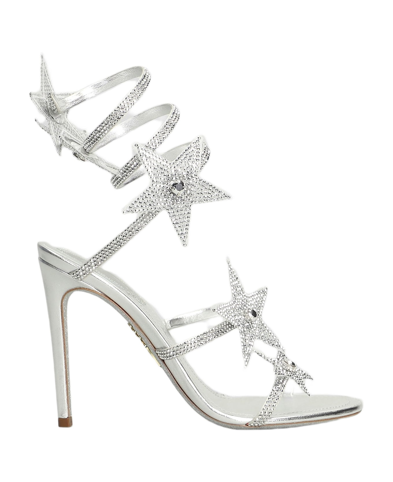Star Cleo Sandals In Silver Leather - 1