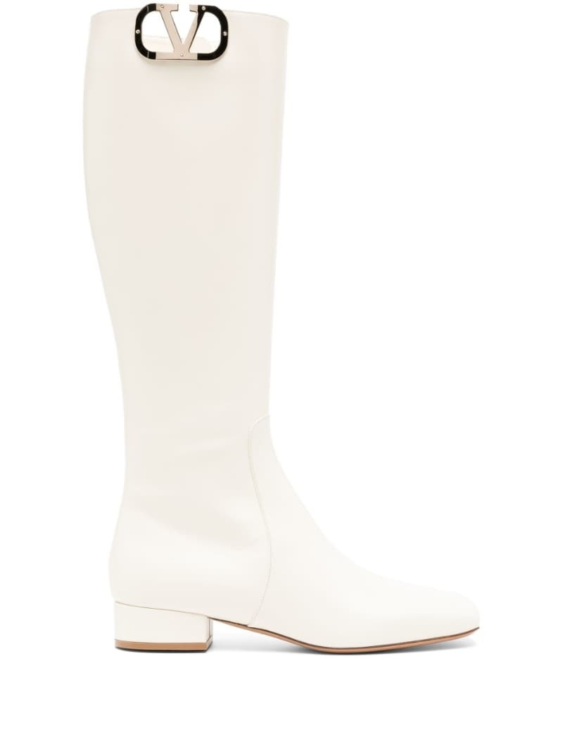 VLogo Type knee-high boots 1