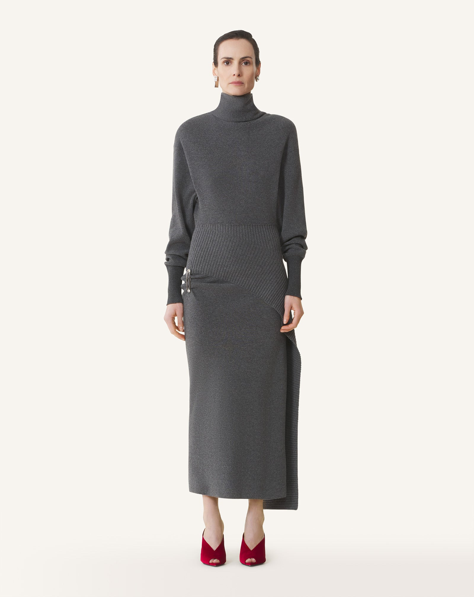 WOOL AND CASHMERE MIDI DRESS - 2