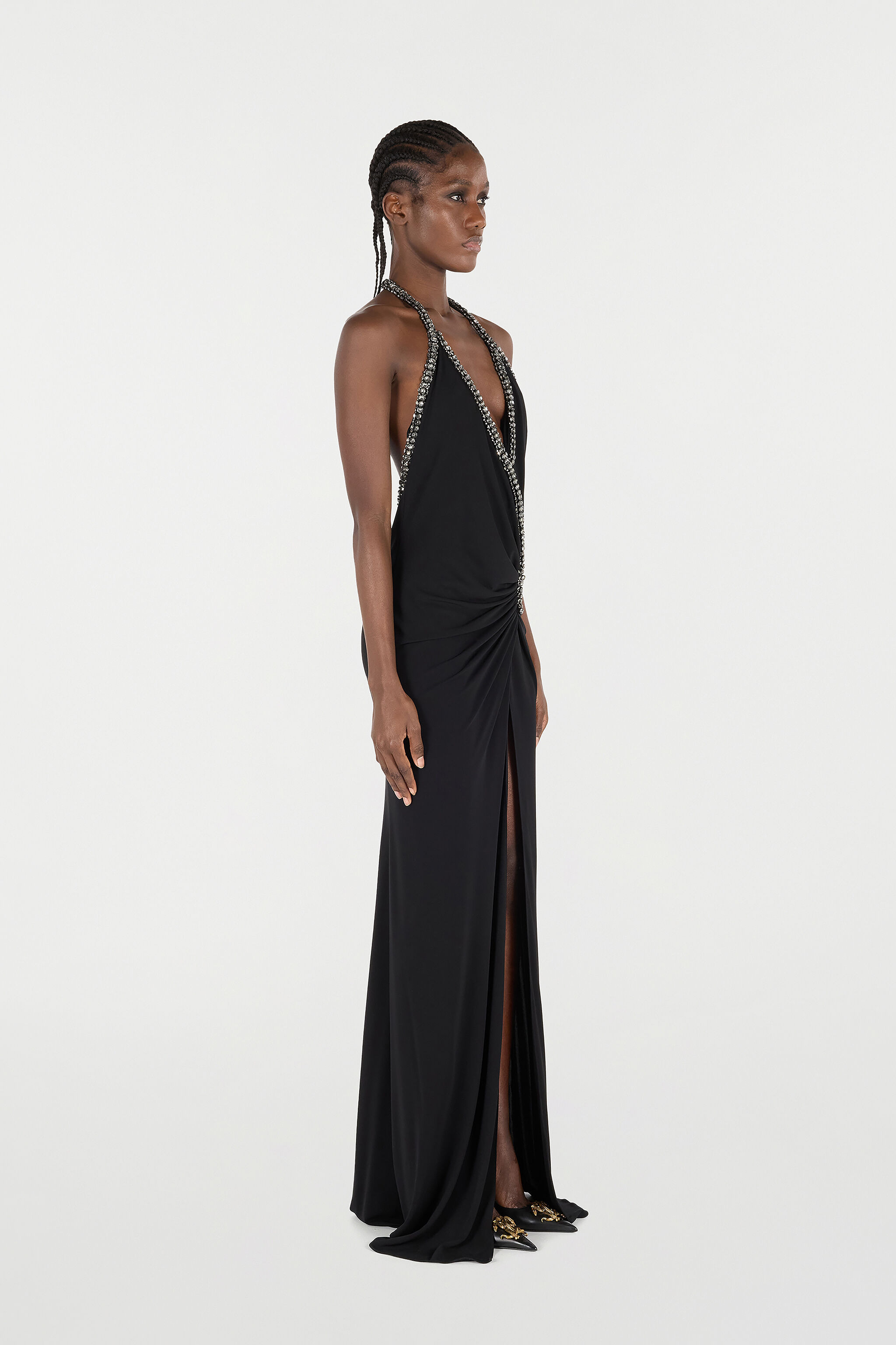 Long Dress With Rhinestones - 3